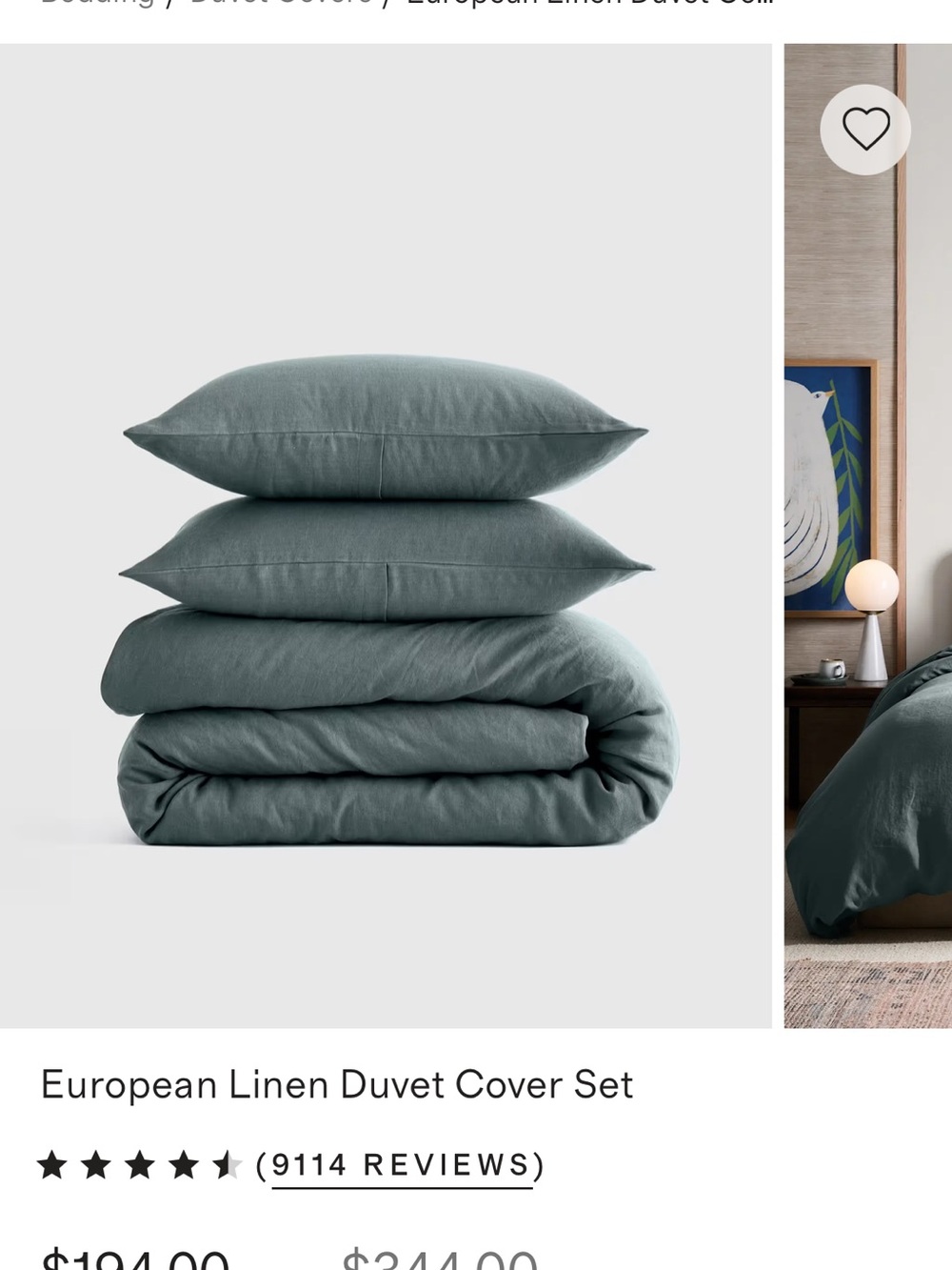 Quince King Linen Duvet Cover Set - Ocean